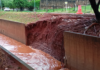 Chuva forte derruba placas de contenção de córrego em Campo Grande